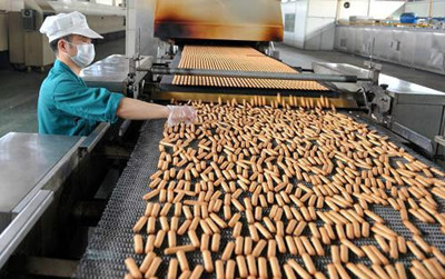 不锈钢网带饼干生产线中应用